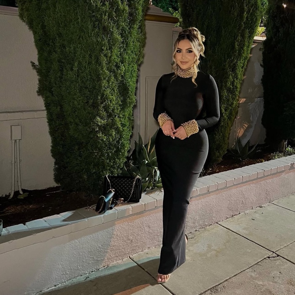 Elegant Black Evening Bandage Dress